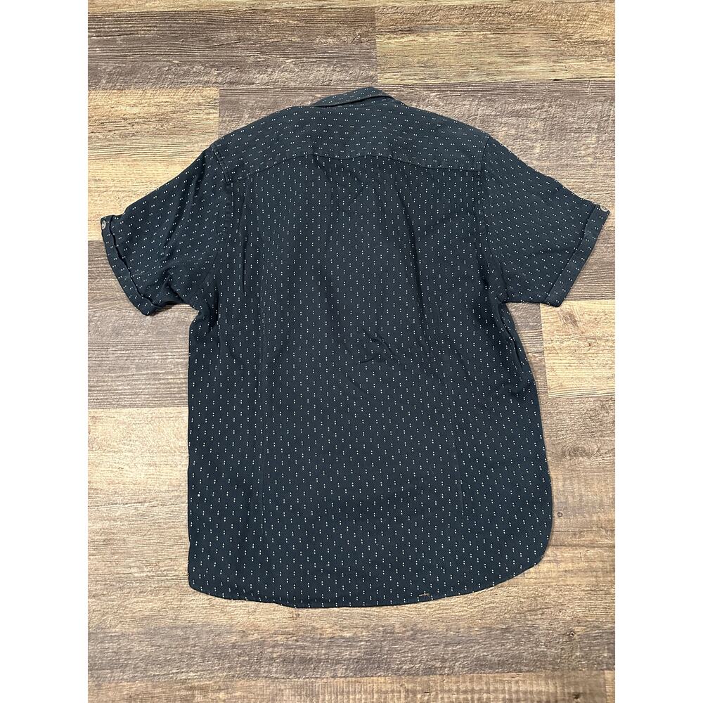 Ted Baker Men's Blue Dimond Print Stretch Short Sleeve Button Down Shirt Size 4 - Picture 2 of 7